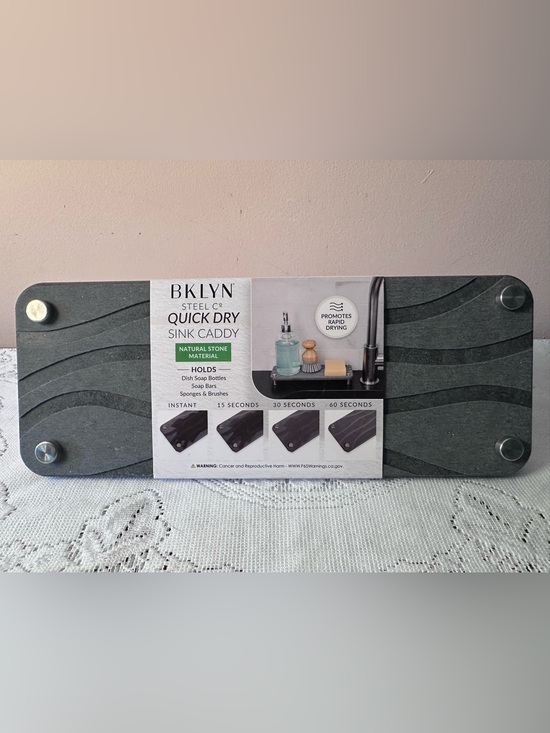 Bklyn Other - BKLYN Steel Core Quick Dry Sink Caddy - Dark Gray